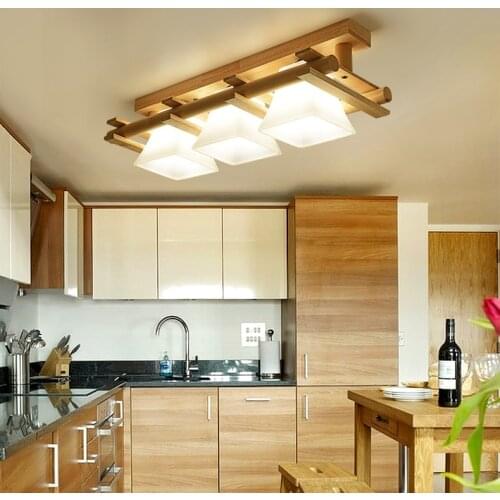 Solid wood ceiling lamp balcony American Scandinavian new chinese aisle lights corridor light LED Ceiling Lights CLMZ36