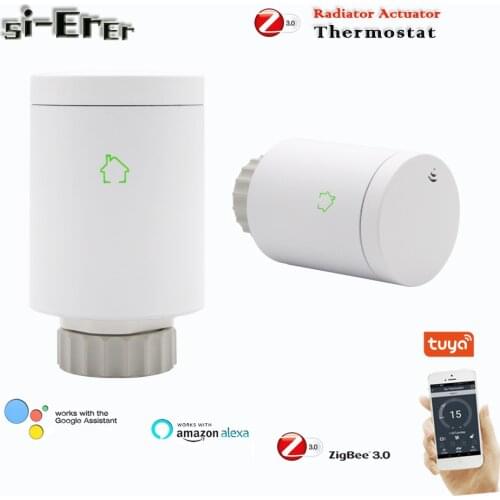 Tuya Zigbee 3.0 smart radiator actuator, with programmed radiator voice control thermostatic valve Alexa Google