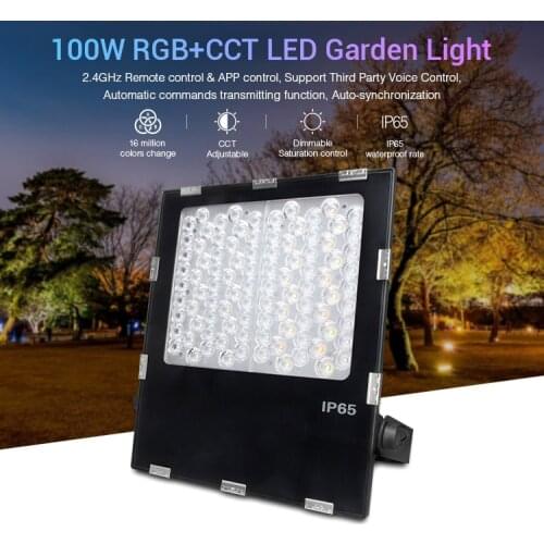 [Seven Neon]AC100-240V 100W RGB+CCT LED Garden Light ( LoRa 433MHz ) Wirless Outdoor Dimmable 16million Lights Subordinate Lamp