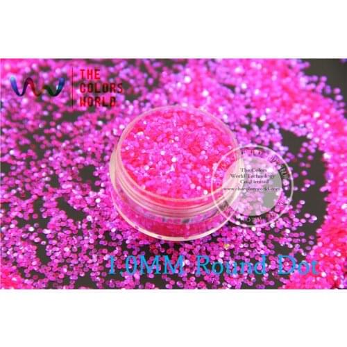 TCR349 American Fantasy Iridescent Pink Purple glitter dust Round Dot Shape for nail Art or other DIY decoration