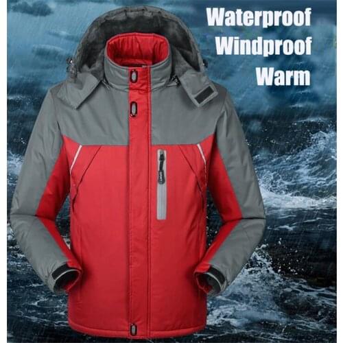 Fleece Warm Jackets Winter Thick Windproof Waterproof Windbreaker Hooded Parkas Coat Men Casual Thermal Outwear chaquetas hombre