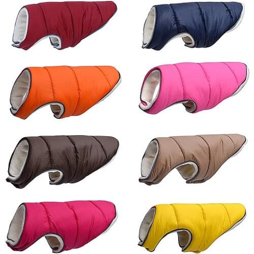 Warm Winter Dog Clothes Reflective Puppy Clothing Vest Comfortable Fleece Pet Jacket Dogs Coat For Small Medium Large Dogs