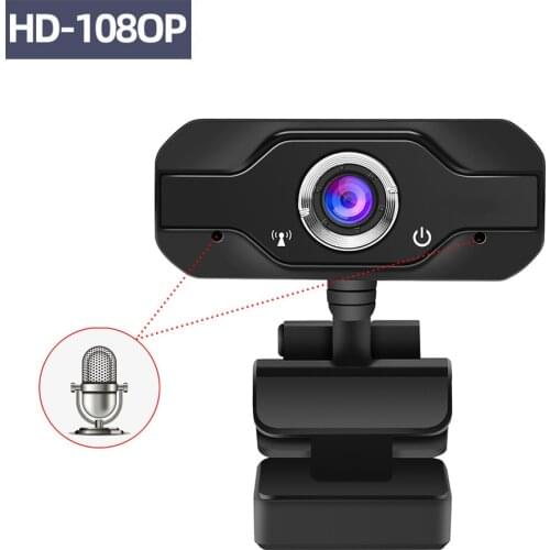 HD Webcam Built-in Dual Mics Smart 1080P Web Camera USB Pro Stream Camera for Desktop Laptops PC Game Cam For OS Windows10/8