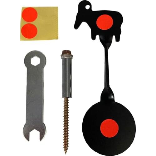 Target Shooting Target Bullseye Rotatable Slingshot Hunting Practice Training Aid Tool Stainless Steel Inserting Sheep Target
