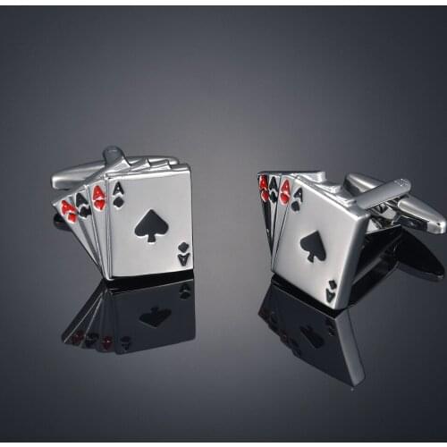 High quality poker Cufflinks French shirt Cufflinks pocket Cufflinks