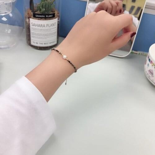 Thin Bead Pearl Bracelet MIYUKI Simple Handmade Glass Stone Crystal Bracelets For Women Gift Boho Adjustable Rope Jewelry Gift
