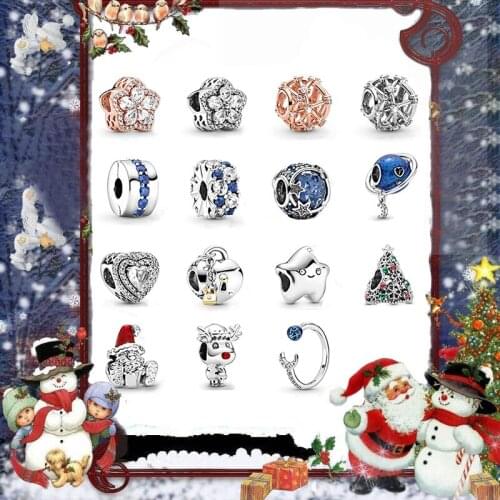 Winter 2020 New Products Hot Selling 925 Silver Santa Diy Jewelry, Blue Earth And Moon Open Ring, Luxury Couple Birthday Gift