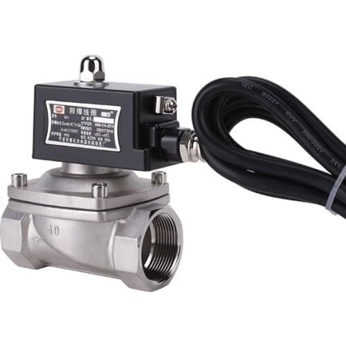 1-1/4" Normally Closed 304 Stainless Steel Explosion-proof Solenoid Valve For Gas natural gas