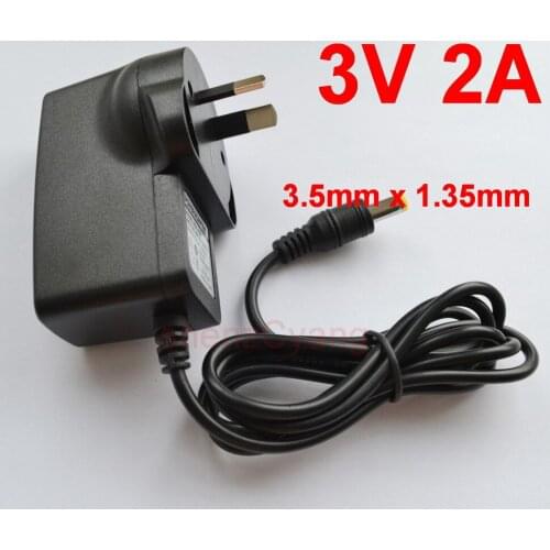 1PCS 3V 2A High quality, IC program AC 100V-240V Converter Adapter DC 3V2A Power Supply AU Plug 2000mA DC plug 3.5mmx1.35mm