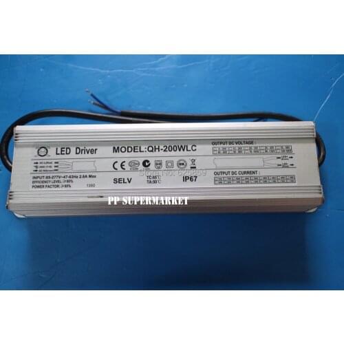 1PCS LED driver 200W AC 85-265V is a flood of floodlights without stroboscopic DC waterproof drive