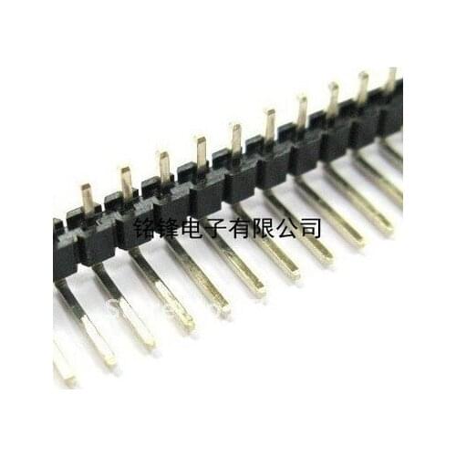 100pcs 1x40 Pin 2.54mm Right Angle Single Row Male Pin Header Connector