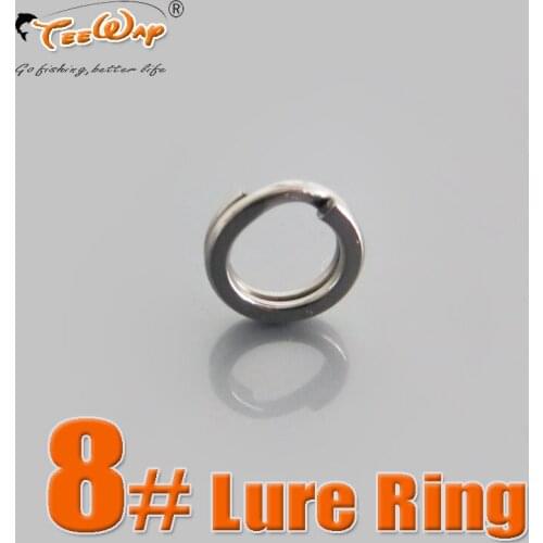 200pcs/lot Lure Ring Stainless Steel Split Rings for Blank Lures Crankbait Hard Bait Fishing Ring Bass Walleye Fishing UPR8mm