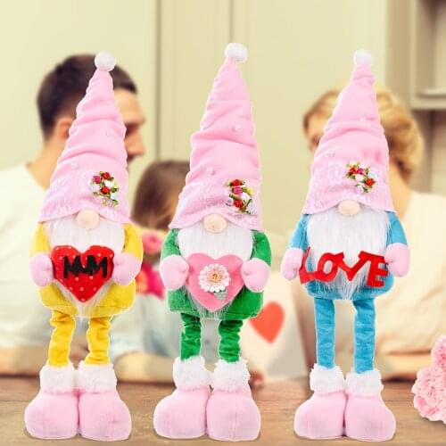 3PCS Telescopic Faceless Doll Plush Toy Extendable Leg Cartoon Gnome Plush Doll Cute Dwarf Plush Stuffed Toy Mothers Day Gifts
