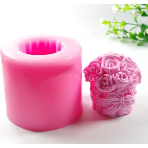 3D Rose Soap Silicone Mold 3D flower cake mould Handmade Soap Making mould Fondant Cake Silicone Mold Cake Decorating Tools