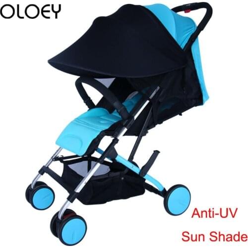 OLOEY Baby Stroller Accessories Summer Sun Shade Cover Breathable Sunscreen Anti-UV Kid Seat Canopy Sun Visor