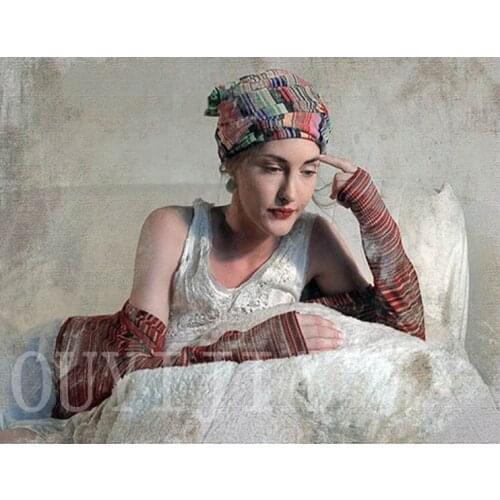 OUYIJIA5d DIY Diamond Painting Famous figure Full Square Round Rhinestone Embroidery Cross Stitch Craft Tool Set A4 A5 Light