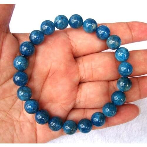 Free Shipping Natural Apatite Round 9mm~9.5mm Beads Bracelet Women Jewelry Accessories Weddings Parties Birthday Gift