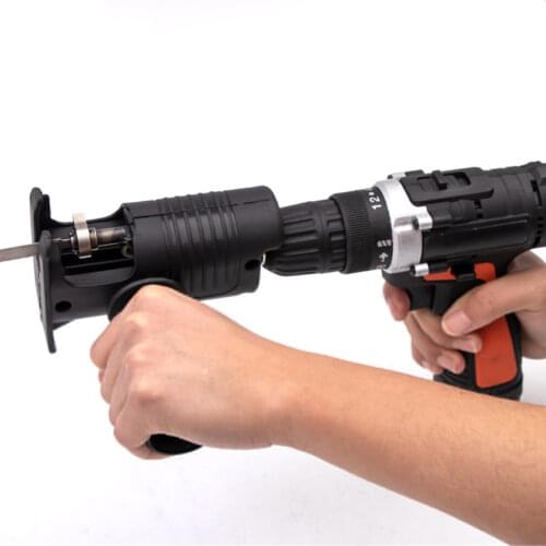 Household Electric Drill Modified Electric Reciprocating Jig Saw Adapter for Wood Steel Pipe Plastic Power Drill Woodworking Too