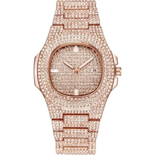 Top Fashion Ladies Charm Crystal Bracelet Watch Many Diamond Calendar Quartz Clock Dress Luxury Women Watches Gift reloj mujer