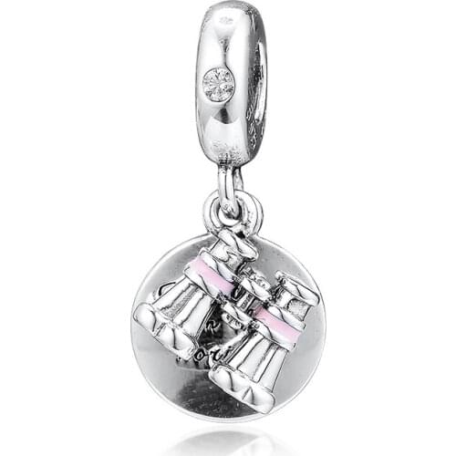 CKK Fit Pandora Bracelets Heart Binoculars Charms Sterling Silver 925 Original Beads for Jewelry Making Charm Joyas kralen