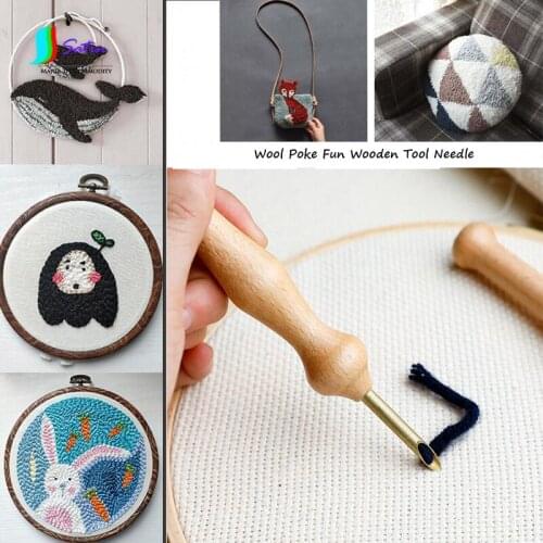 Home Diy Wool Poke Fun Wooden Tool Needle,Diy Painting Pads Decorate Caddice Poke Fun Russian Embroidery Needle Pen A0146L