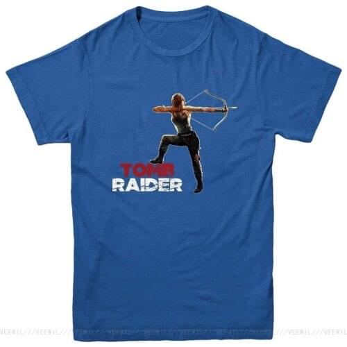 Tomb Raider T-Shirt Lara Croft Bow Arrow Poster Inspired Top Cotton Tee Shirt Brand Clothing Tops