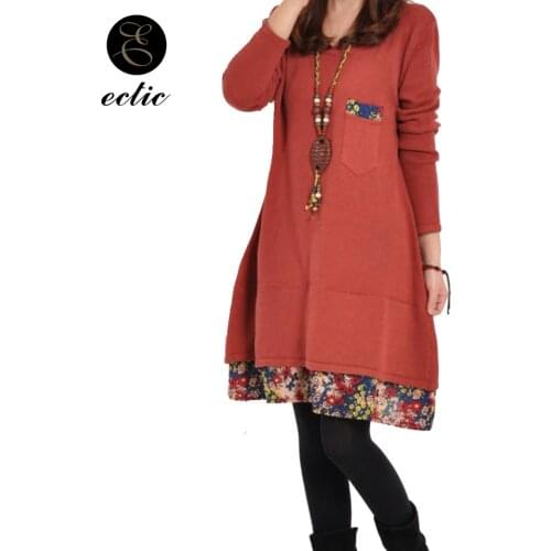 Mustard Yellow Casual Dress Winter Robe Femme Ete 2021 Women Bohemian Ethnic Clothing Green Floral Hem Dress Side Slit Sukienka