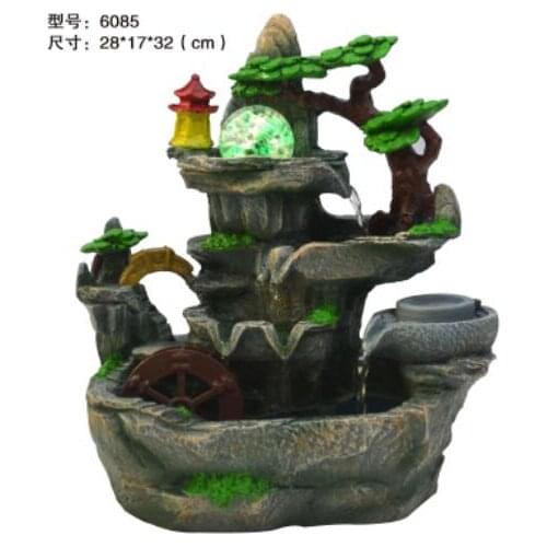 Creative home water fake foyer hall Decoration move the wind turbine humidifier