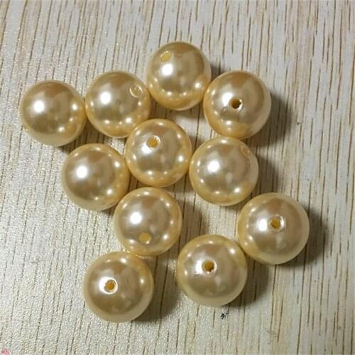 Ivory color 20mm 110pcs/lot chunky Acrylic Pearl Beads for Chunky Necklace Jewelry making(B01)