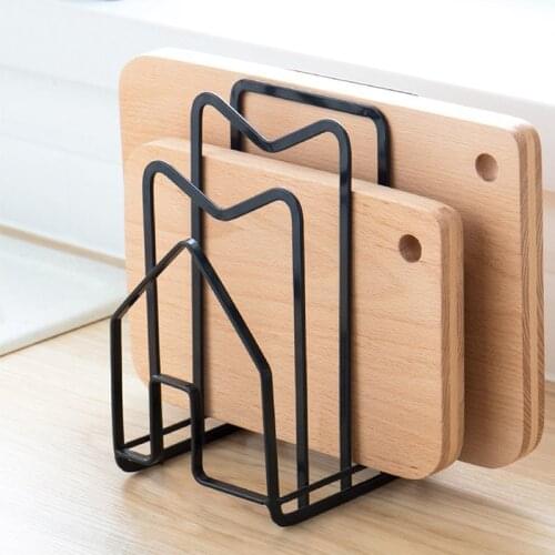 Kitchen Organizer Pot Lid Holder Iron Art Rack Multi Layer Space Saving Rustproof Cutting Board Practical Draining Storage Shelf