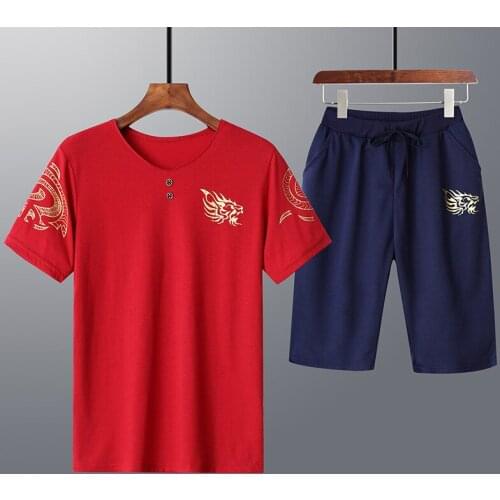 Summer Sportswear Men Sport Suit Loose Quickly Dry Sweatshirt+pant Male Running Jogger Fitness Casual Gym Workout Set Tracksuit