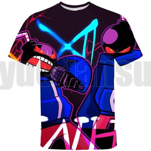 Hot Sale Game 3D Print Children Friday Night Funkin T-shirts Fashion Hip Hop Punk Casual Street wear Clothes Boys Girls Top Tees