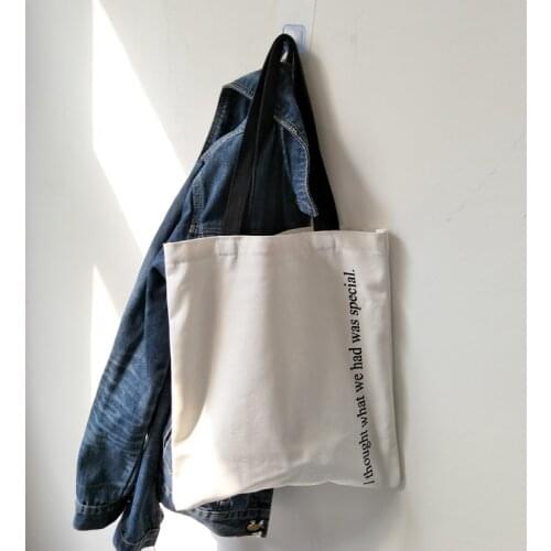 Fashion Abstract Letters Women Canvas Handbags 2019 New Female Students School Bags Casual Zipper Soft Shoulder Bags