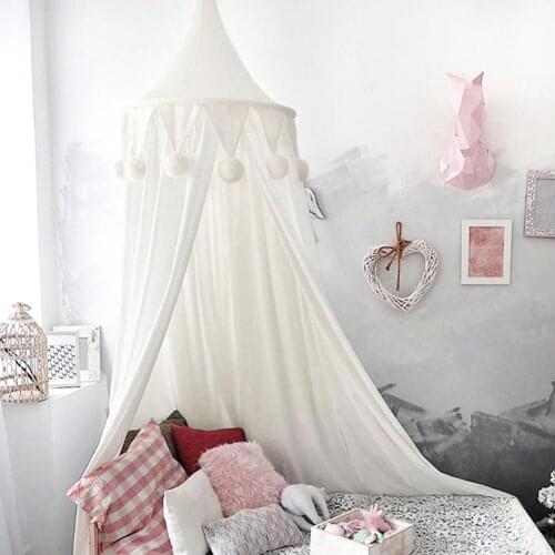 Baby Mosquito Net for Princess Nordic Bed Canopy Girls Room Bed Reject Pest Control Net Cotton Children Tent Bed Canopy Decor