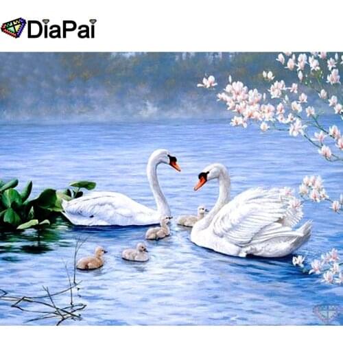 DIAPAI Diamond Painting 5D DIY 100% Full Square/Round Drill "Goose flower" Diamond Embroidery Cross Stitch 3D Decor A24541