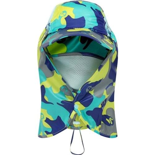 Outdoor Fishing Flap Caps Quick Dry Hiking Cap Sunshade UV Protection Removable Ear Neck Cover Outdoor Sportswear Accessories