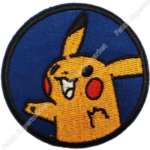 Go Iron On Patch Embroidered Emblem applique Costume Cosplay Team Rocket Scratch Cat clothing