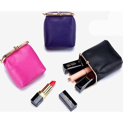New Coin Bag Cute Sheepskin Lipstick box Pouches Portable Makeup Lipstick Key Earphone Data Cables Organizer Fashion Gift 2021