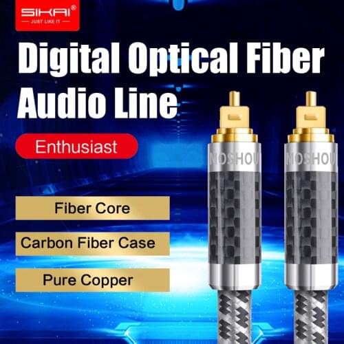 Optical Fiber optico digital Audio MOSHOU 3ft/6ft/9ft Video Cables Oxyacid Free Copper Audiophile HIFI DTS Dolby 5.1 7.1