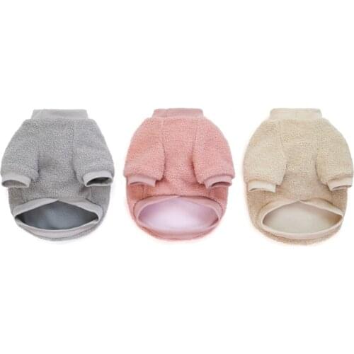 Pet Padded Clothes Small Medium Sized Dogs Autumn Winter Mouse Two Layer Thick Woolen Coat for Cold Protection