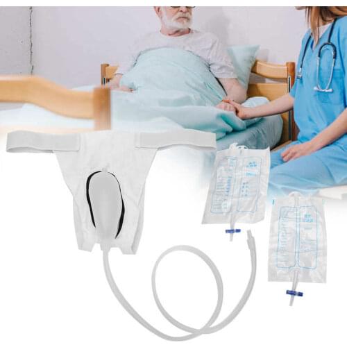 Adult Diapers Urine Collection Bag Reusable Silicone Urinal for Men Elderly Bedridden Patients Diaper Adult Urinary Incontinence