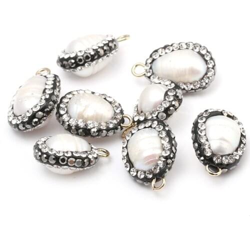 Natural Freshwater Pearl Pendants irregular shape Charms Pendants For jewelry making DIY Necklaces Bracelet earrings Accessories