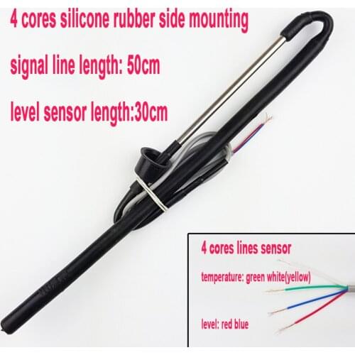 Solar energy water heater temperature water level sensor 30cm 4 cores silicone rubber side mounting tank tube probe CGQ-12