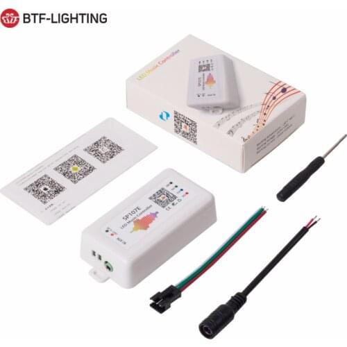 SP107E LED Controller WIFI Bluetooth Pixel IC SPI Music by Phone APP For LPD8806 WS2812 SK6812 SK9822 RGBW APA102 Strip DC5-24V