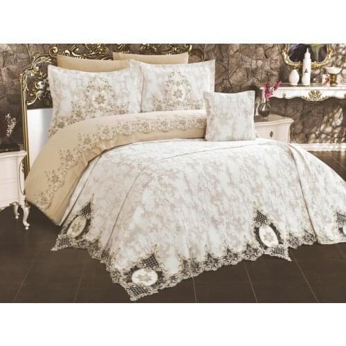 Land Of dowry Mila Bridal Set 8 Piece Cream-Cappucino