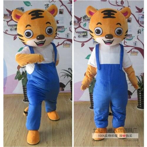 Tigers Mascot Adult Costume Animal Theme Cartoon Tiger Mascot Costume High Quality Fancy Carnival Party Dress Outfit