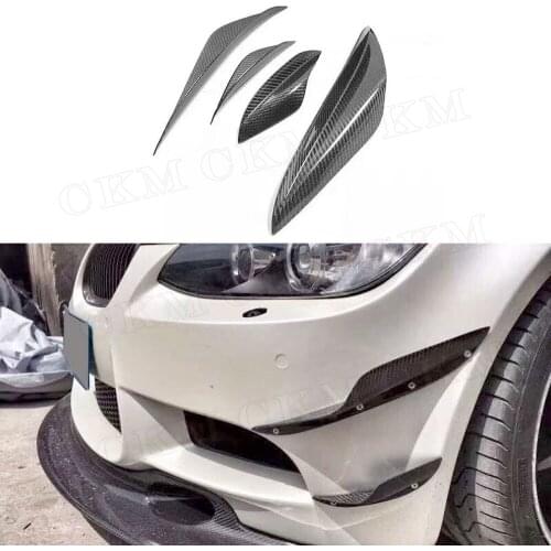 Carbon Fiber Front Bumper Side Canards Splitter Spoiler Carbon Fiber for BMW 3 Series E90 E92 E93 M3 2012-2019 Car Styling