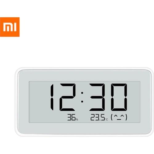 Original Xiaomi Mijia Bluetooth Digital Thermometer Hygrometer Pro 2 Smart Clock Indoor Humidity Detection Mi Home App Control