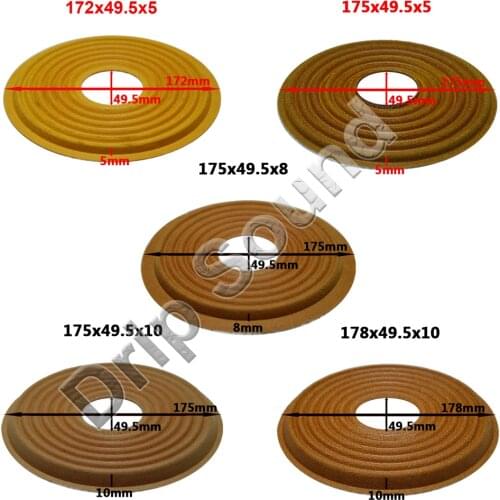 2pcs 172x49.5/175x49.5/178x49.5mm Elastic Wave Loudspeaker Subwoofer Woofer Bass Speaker Repair Spider Damper