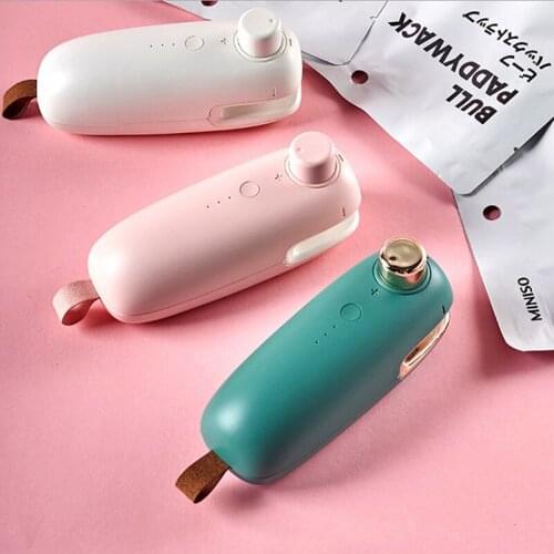 USB charging sealing machine hand pressure portable mini heating plastic packagi